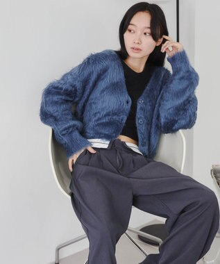 WEGO ファータッチニットショートカーデ