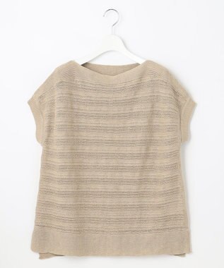 J.PRESS LADIES 【洗える】ヘンプレイヤード ニット ベージュ系