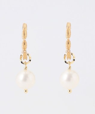 TOCCA 【WEB限定】DAISY PETAL HOOP PIERCED EARRINGS K10ゴールド 淡水パール 2WAYピアス イエローゴールド系