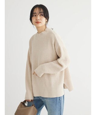 Green Parks ｍｏｋｏモール畦編みモックネックプルオーバー