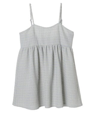 earth music&ecology ツイードキャミチュニック Blue