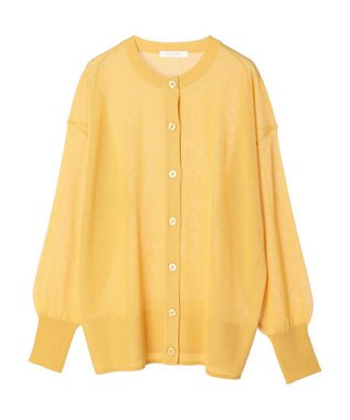 Green Parks フィラメントラメシアーカーディガン Yellow