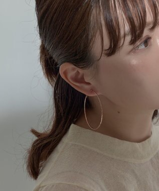 Phoebe ツイストラインフープイヤリング　ローズゴールド ローズゴールド