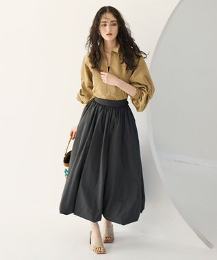 #Newans 【撥水】ユニークフォルムチュニック キャメル