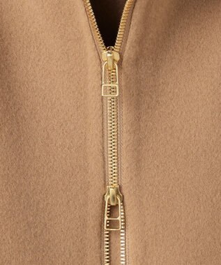 BEIGE， ZION / ウールスタンドカラーショートコート Camel