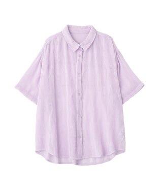 earth music&ecology ランダムプリーツシャツ Lilac