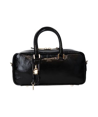 INTER-CHAUSSURES 【CHRISTIAN VILLA】レザーハンドルハンドバッグ ブラック