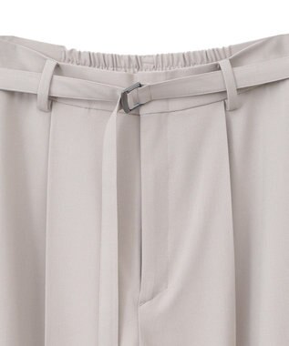 YECCA VECCA ベルト付きタックストレートパンツ Beige