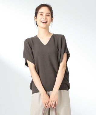 洗える ウォッシャブルガーターvネックニットtシャツ Any Fam L ファッション通販 公式通販 オンワード クローゼット