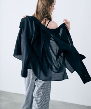 uncrave リヨセルシルクローン シャツ ブラック