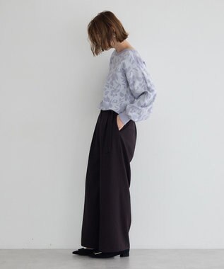 YECCA VECCA 金釦アクセントベルトワイドパンツ Dark Brown