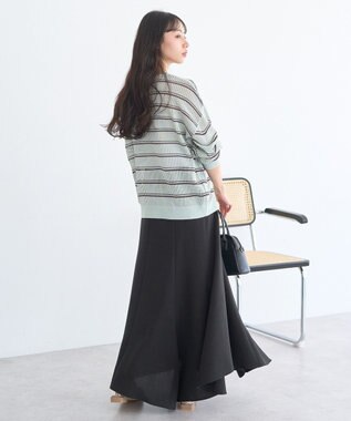 earth music&ecology ボーダーニットプルオーバー Mint