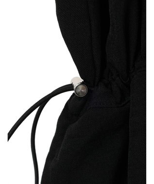 Green Parks 冷やっとすずやかウエストドロストサロペット Black