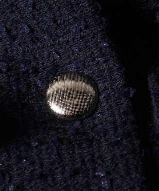 Paul Smith ツイード ノーカラー ジャケット ネイビー