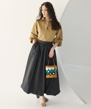 #Newans 【撥水】ユニークフォルムチュニック キャメル