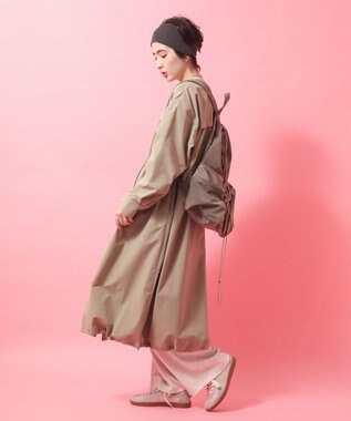 Green Parks ギャザードロストワンピース Khaki