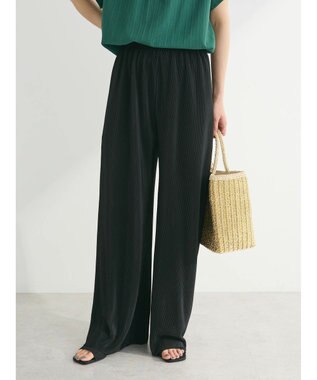 Green Parks セルフカットプリーツワイドパンツ Black