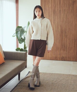 earth music&ecology あったかレースプルオーバー Ivory