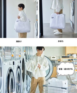 ROOTOTE 9656【BLT×RT コラボ商品】RT. Baluko Laundry Place.ランドリーバッグ.トート 01：ホワイト
