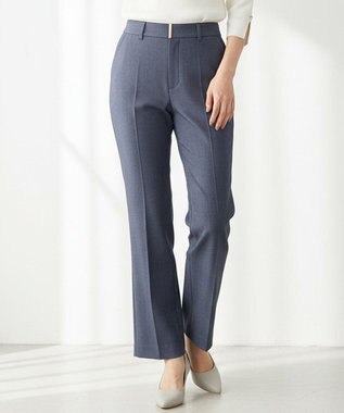 褒めらレディストレッチ セミフレア テーパードパンツ