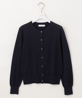 ANY SIS 【美人百花7月号掲載】ベーシッククルーネック カーディガン ネイビー