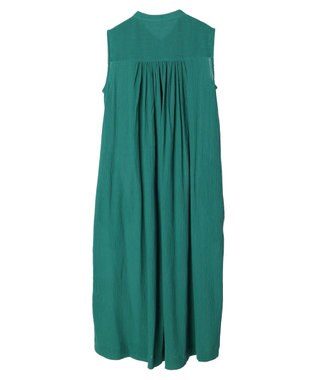 earth music&ecology ノースリーブギャザーワンピース Green