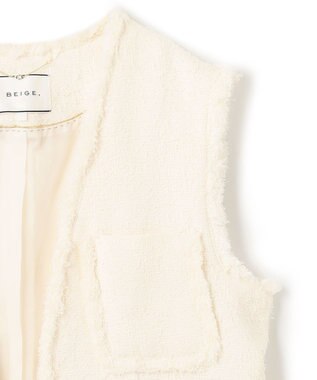 BEIGE， DAHLIA / ツイードジレ Ecru