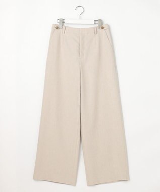 J.PRESS LADIES S リネンバイオシャンブレー ワイド パンツ ベージュ系