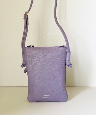 Hekhèr Le Style de Vie 新色追加【日本製】シュリンクレザー スマートフォンポシェット ラベンダー