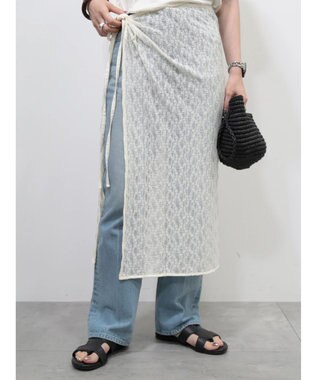 AMERICAN HOLIC レースラップスカート Off White