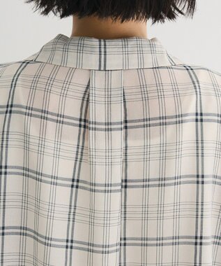 Green Parks 開襟シアージャケット風シャツ Check