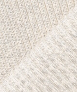 23区 【洗える】シャイニーシアー リブ ニット アイボリー系