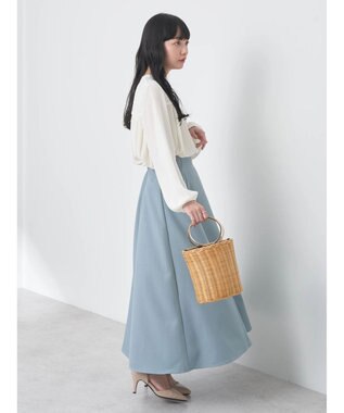 earth music&ecology レースプリーツブラウス Off White