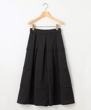 組曲 フリルタフタ フレアスカート ブラック系