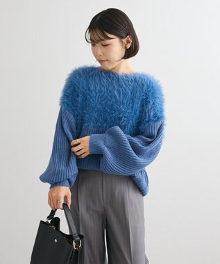 Green Parks ・Ｐｅｔｉｔ　Ｆｌｅｕｒ　シャギーキリカエニット Blue