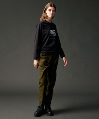 JOSEPH ABBOUD MOUNTAIN 【テーム・ヤルヴィモチーフ】プレーティング天竺 ロングTシャツ ブラック×スワン