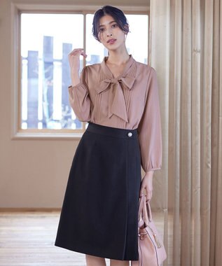 Tiaclasse 【新色追加・洗える】リボンタイブラウス ピンク