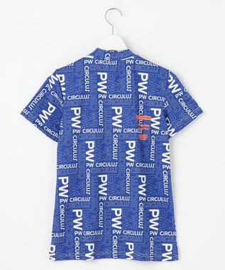 PW CIRCULUS 【UVカット / 吸水速乾 / 伸縮性抜群】【WOMEN】PWロゴ柄モック サックスブルー系5