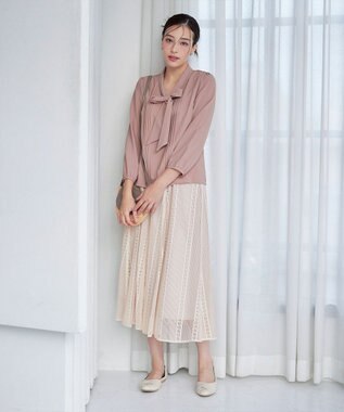 Tiaclasse 【新色追加・洗える】リボンタイブラウス ピンク