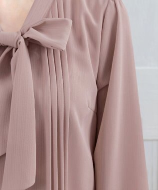 Tiaclasse 【新色追加・洗える】リボンタイブラウス グレー