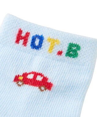 MIKI HOUSE HOT BISCUITS 【7-8cm】 ワンポイント ベビーソックス サックス