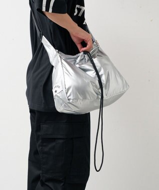 WEGO 【CONVERSE/ユニセックス着用ITEM】別注CONVERSEドローコードショルダーバッグ シルバー