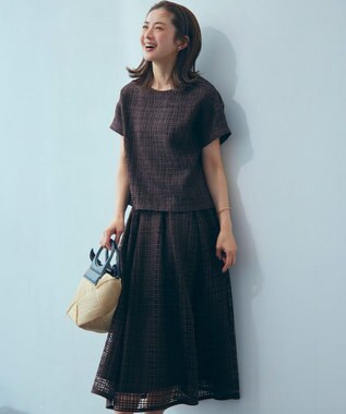 23区 VIOLAｄORO アバカ メッシュ  2WAY バケットバッグ ブラック系