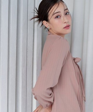 Tiaclasse 【新色追加・洗える】リボンタイブラウス ピンク