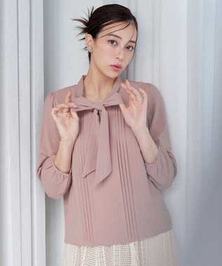 Tiaclasse 【新色追加・洗える】リボンタイブラウス ピンク