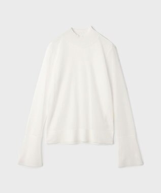 GRACE CONTINENTAL シアーハイネックニットトップ ホワイト