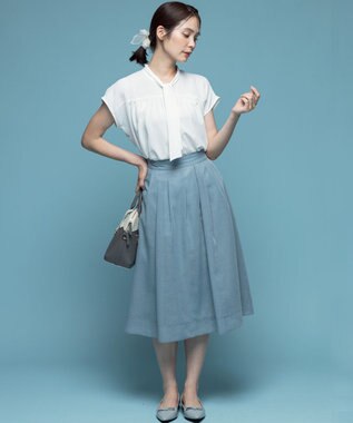 組曲 S カラーボイル フレアスカート ミント系