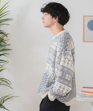 WEGO ベロアモール総柄プルオーバー 柄2