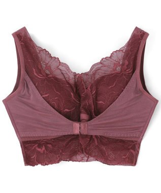 San-ai Resort（三愛水着楽園） 毎日らくちん 楽しくバストケアもちもちナイトブラ【ナイト＆ディブラ】フロントホックあり 【northerly】 バーガンディ