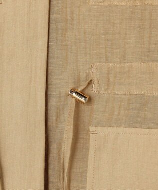 23区 【先行予約】リネンミックスシアースラブ ミリタリージャケット ベージュ系